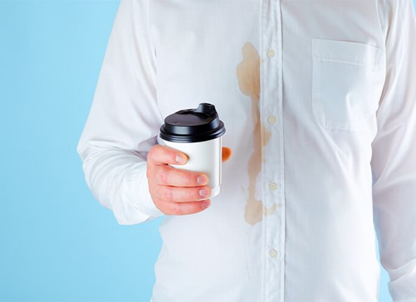 coffee stained shirt